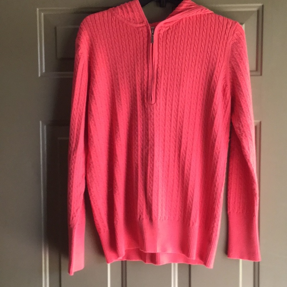 1/2 zip coral sweater